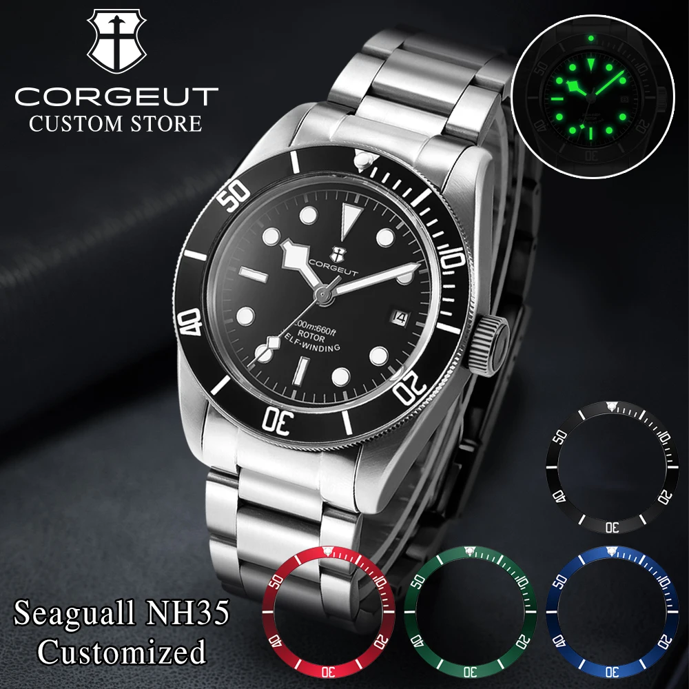 Corgeut NH35 Movement 8215 Luxury 41mm Automatic Mechanical Watch Business Diving Waterproof Luminous Date Watch
Corgeut NH35 Movement 8215 Luxury 41mm Automatic Mechanical Watch Business Diving Waterproof Luminous Date Watch