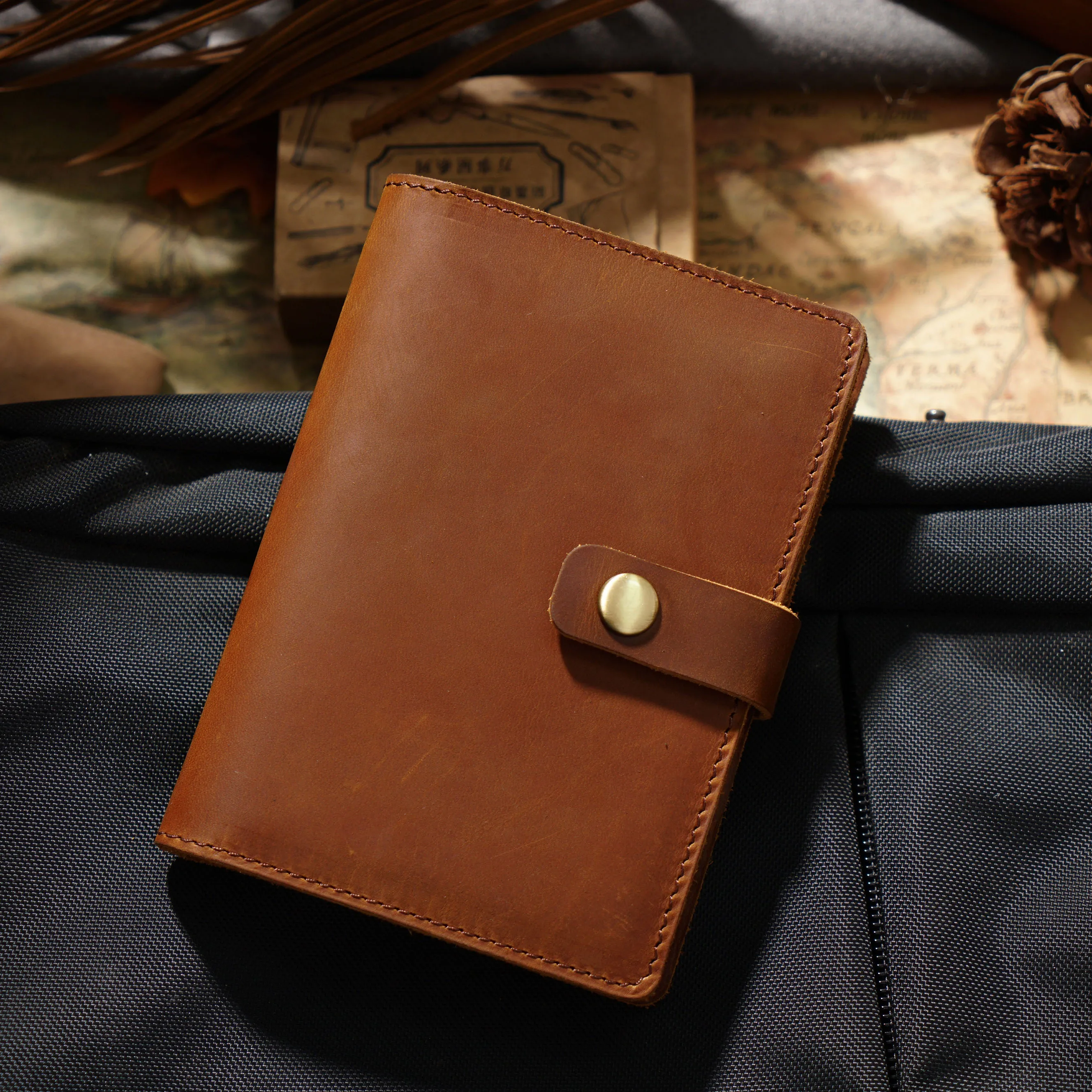 Genuine Top Grain Leather Passport Holder - Vintage Snap Button Multi-Function Travel Organizer, Crazy Horse Leather Card Case &
Genuine Top Grain Leather Passport Holder - Vintage Snap Button Multi-Function Travel Organizer, Crazy Horse Leather Card Case &