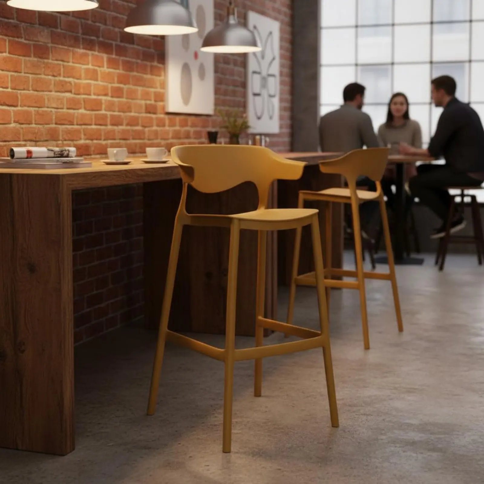 Minimalist High Stool with Backrest Sturdy Construction Stackable Counter Height Chair Nordic Modern Bar Chair for Kitchen, Cafe
Minimalist High Stool with Backrest Sturdy Construction Stackable Counter Height Chair Nordic Modern Bar Chair for Kitchen, Cafe