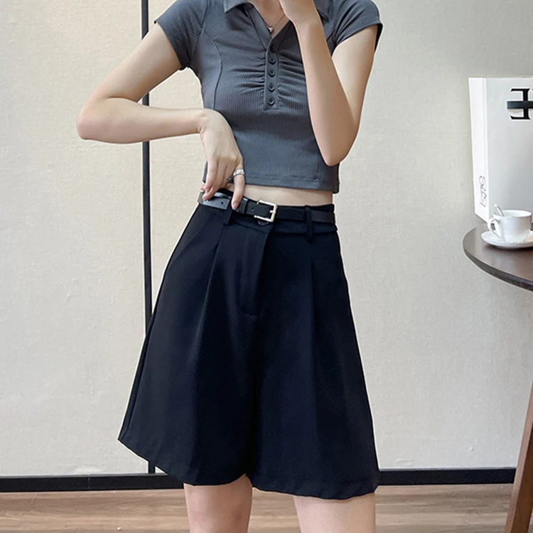 2024 Women's Summer New High Waist Wide Leg Shorts Female Loose Straight Suit Shorts Ladies Solid Color Thin Short Pants L233
2024 Women's Summer New High Waist Wide Leg Shorts Female Loose Straight Suit Shorts Ladies Solid Color Thin Short Pants L233