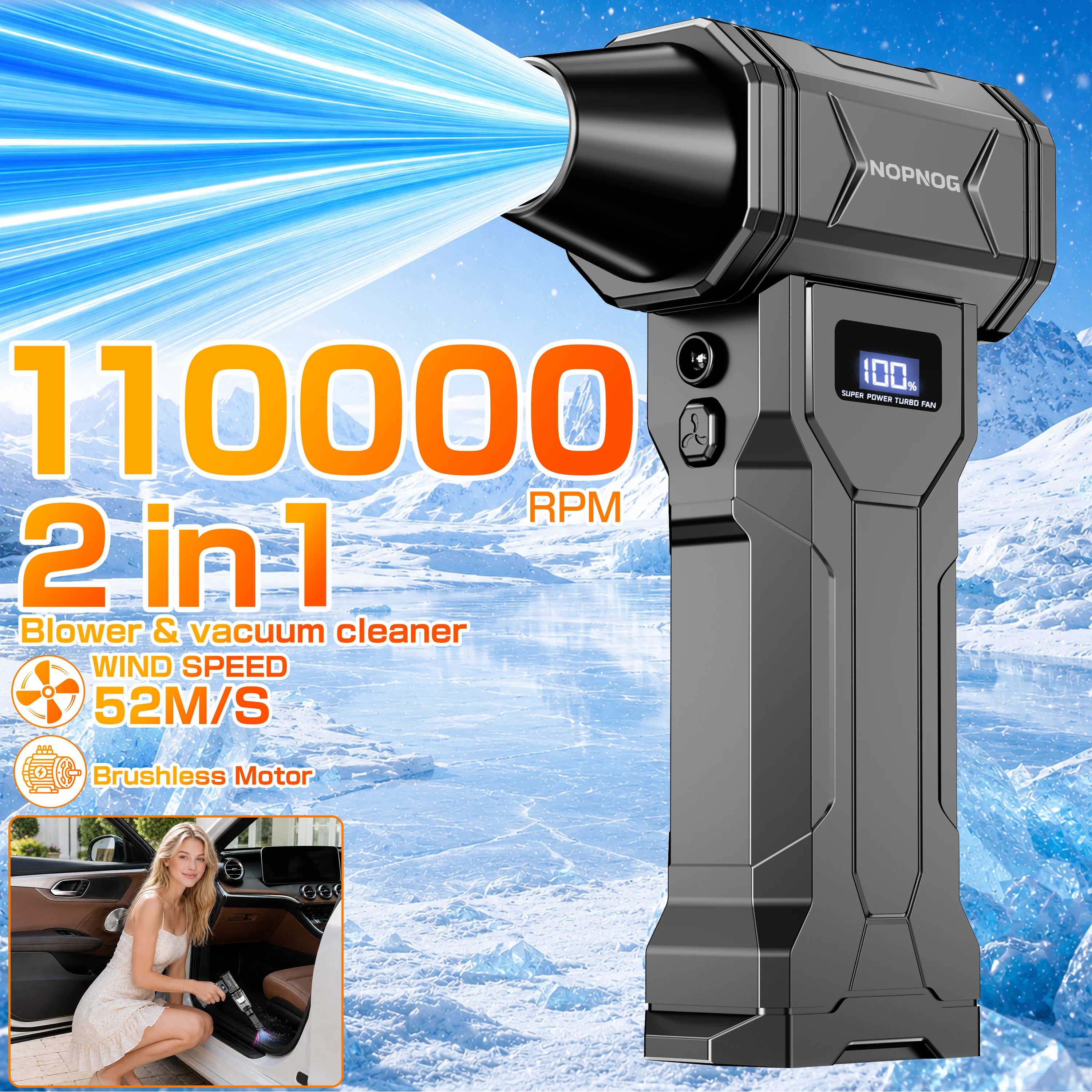 Blower Car Vacuum Cleaner Auto Dust Collector Violent Jet Fan Cleaning Blowing Tools Turbo Fan Blow And Suction 2 in 1 Portable
Blower Car Vacuum Cleaner Auto Dust Collector Violent Jet Fan Cleaning Blowing Tools Turbo Fan Blow And Suction 2 in 1 Portable