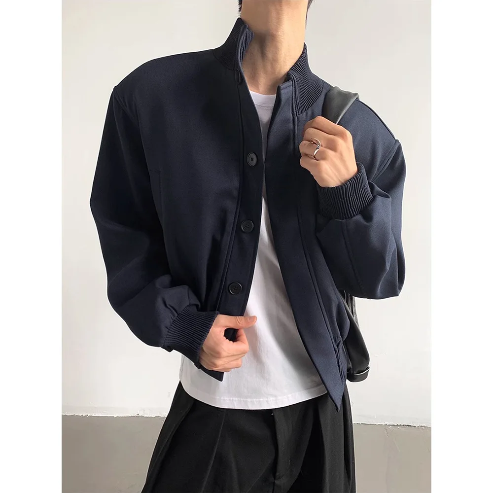 American High Street Style Men's Jacket Shoulder Padded Short Length Stand Collar Loose Fit Spring Autumn New Design Top
American High Street Style Men's Jacket Shoulder Padded Short Length Stand Collar Loose Fit Spring Autumn New Design Top