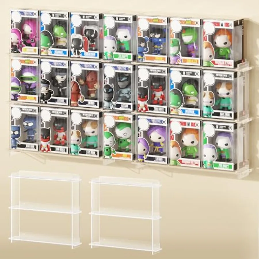 Wall Display Shelves Compatible with 21 Funko Pop in Box, Easy Install - Only 2 Screws per Shelf, Acrylic Floating Shelves Stac
Wall Display Shelves Compatible with 21 Funko Pop in Box, Easy Install - Only 2 Screws per Shelf, Acrylic Floating Shelves Stac
