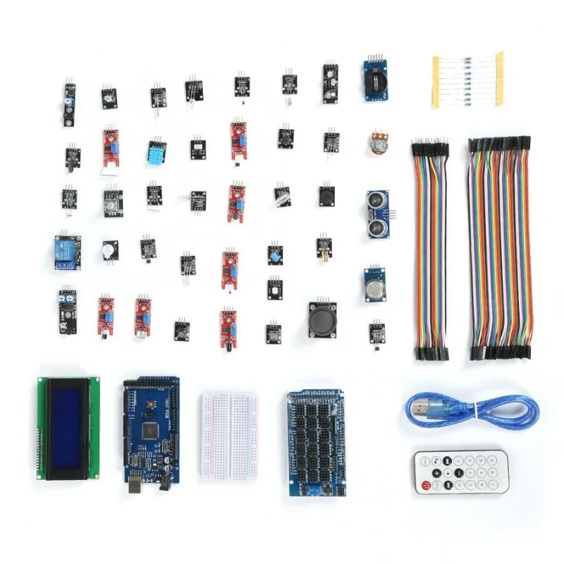 Multifunctional Electronic Learning Set with LCD Display & 40Pcs Sensor Modules for DIY Circuit Experiment
Multifunctional Electronic Learning Set with LCD Display & 40Pcs Sensor Modules for DIY Circuit Experiment