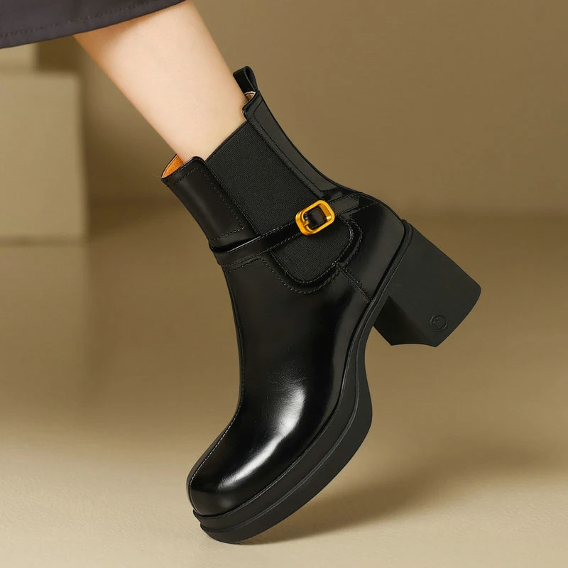 2024 Female Dress Office Women Ankle Boots Autumn Winter Genuine Leather Square Toe Thick High Heels Platform Shoes Woman
2024 Female Dress Office Women Ankle Boots Autumn Winter Genuine Leather Square Toe Thick High Heels Platform Shoes Woman