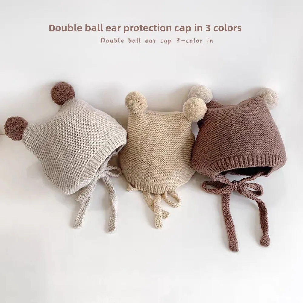 New Korean Ear Protection Hat 2-24 Months Woolen Crochet Toddler Knitted Hat Double Ball Winter Warm Infant Bonnet
New Korean Ear Protection Hat 2-24 Months Woolen Crochet Toddler Knitted Hat Double Ball Winter Warm Infant Bonnet
