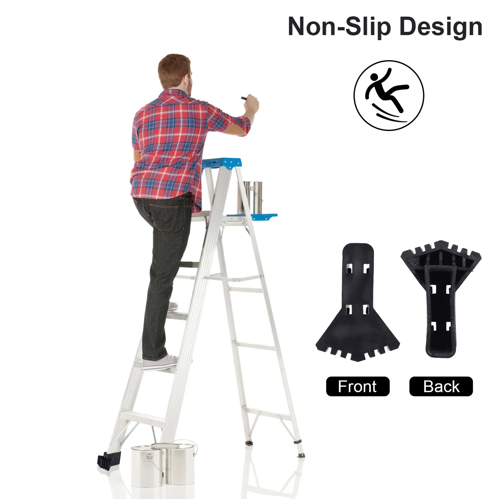 Ladder Feet Stabilizer 4pcs Replacement Pads Rubber Foot Covers Cushions for Step Ladder Parts Accessories Protector Extension
Ladder Feet Stabilizer 4pcs Replacement Pads Rubber Foot Covers Cushions for Step Ladder Parts Accessories Protector Extension