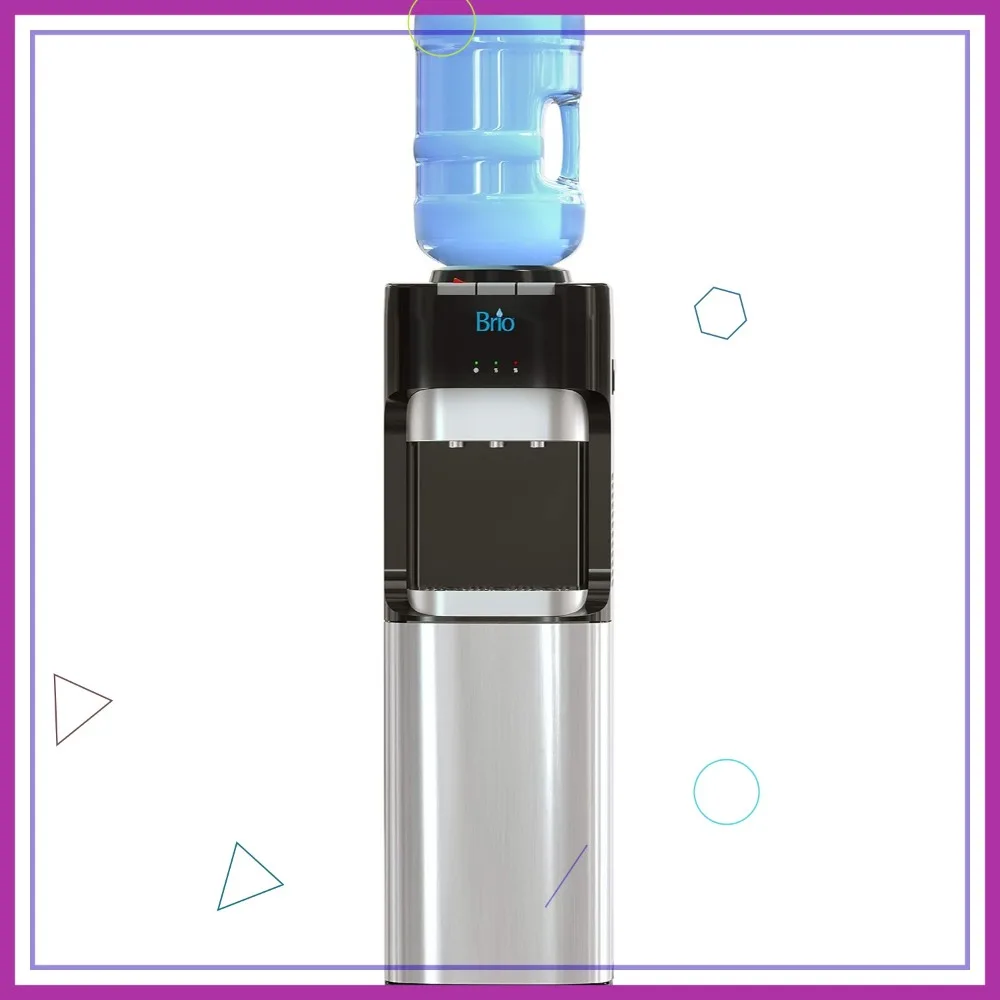 Top Loading Water Cooler Dispenser with Tri Temp, Child Lock, Holds 3/5 Gallon Bottles - UL/Energy Star Approved
Top Loading Water Cooler Dispenser with Tri Temp, Child Lock, Holds 3/5 Gallon Bottles - UL/Energy Star Approved