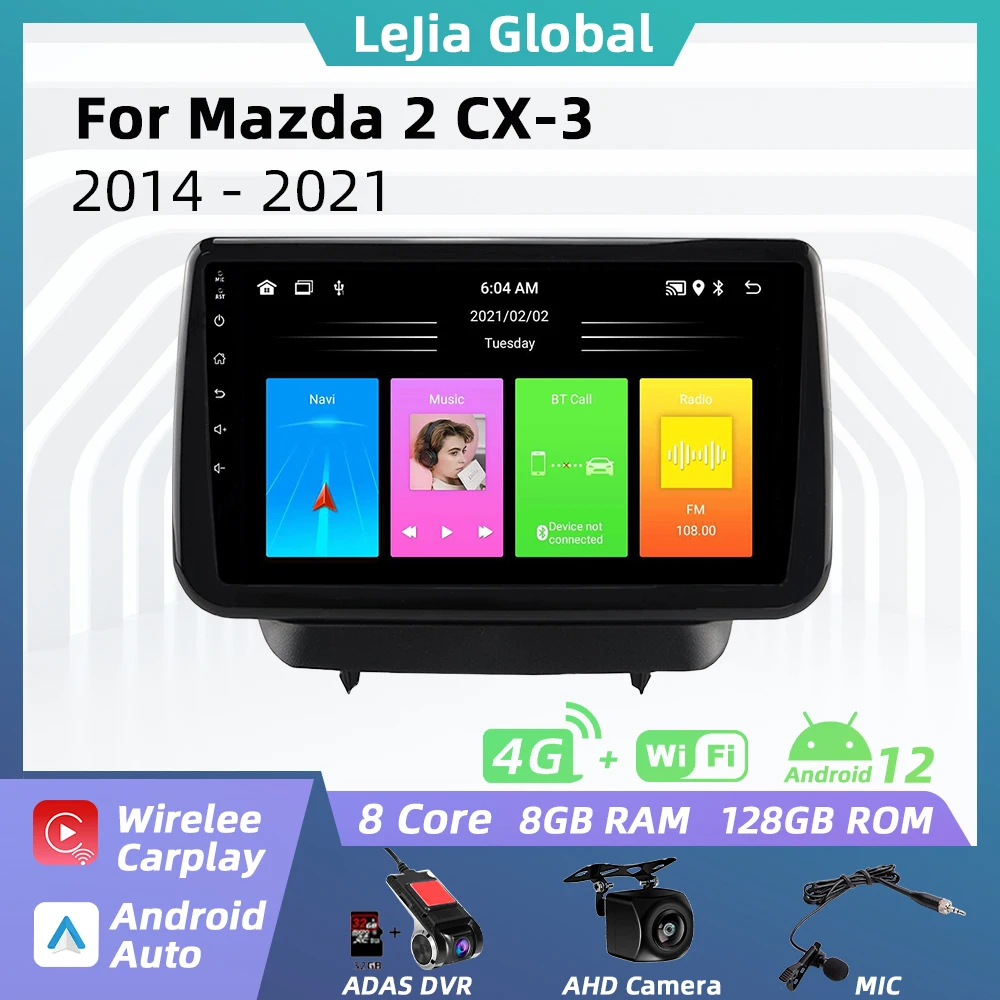 Car Radio for Mazda 2 CX-3 CX 3 2014 - 2021 2 Din Android Car Stereo GPS WIFI Navigation Multimedia Player Head Unit Autoradio
Car Radio for Mazda 2 CX-3 CX 3 2014 - 2021 2 Din Android Car Stereo GPS WIFI Navigation Multimedia Player Head Unit Autoradio