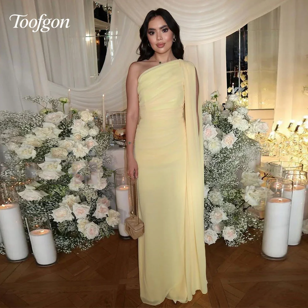 Toofgon Light Yellow Chiffon Evening Dresses CustomizedOne Shoulder Backless Birthday Prom Dress Women Long Formal Party Gown
Toofgon Light Yellow Chiffon Evening Dresses CustomizedOne Shoulder Backless Birthday Prom Dress Women Long Formal Party Gown