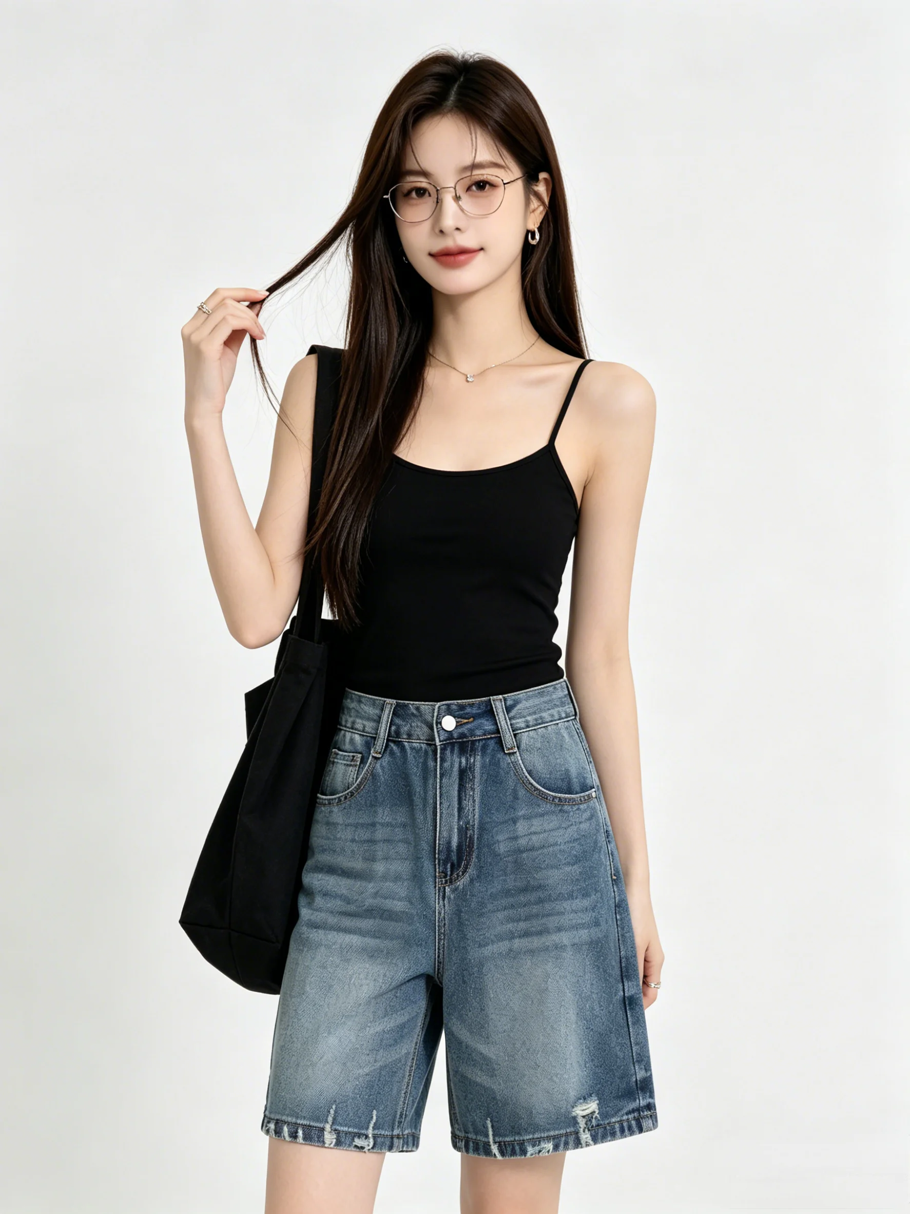 Low Waist Korean Style Denim Jeans Vintage Washed High Elasticity Summer New Fashion Age Reduction Wide Leg Five Parts Pants
Low Waist Korean Style Denim Jeans Vintage Washed High Elasticity Summer New Fashion Age Reduction Wide Leg Five Parts Pants