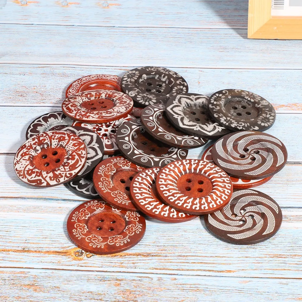 20pcs Accessory 6cm Size Wood Sewing Buttons Flower Painting Wooden Decor 4 Hole Sewing Buttons Mixed Pattern Buttons DIY Craft
20pcs Accessory 6cm Size Wood Sewing Buttons Flower Painting Wooden Decor 4 Hole Sewing Buttons Mixed Pattern Buttons DIY Craft