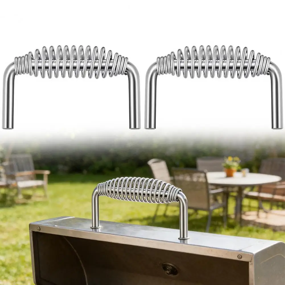 Stainless Steel Spring Handle for BBQ Grills Heavy-Duty Welding Replacement Grip Rust-Resistant 6 Inch Grill Handle for Trailers
Stainless Steel Spring Handle for BBQ Grills Heavy-Duty Welding Replacement Grip Rust-Resistant 6 Inch Grill Handle for Trailers