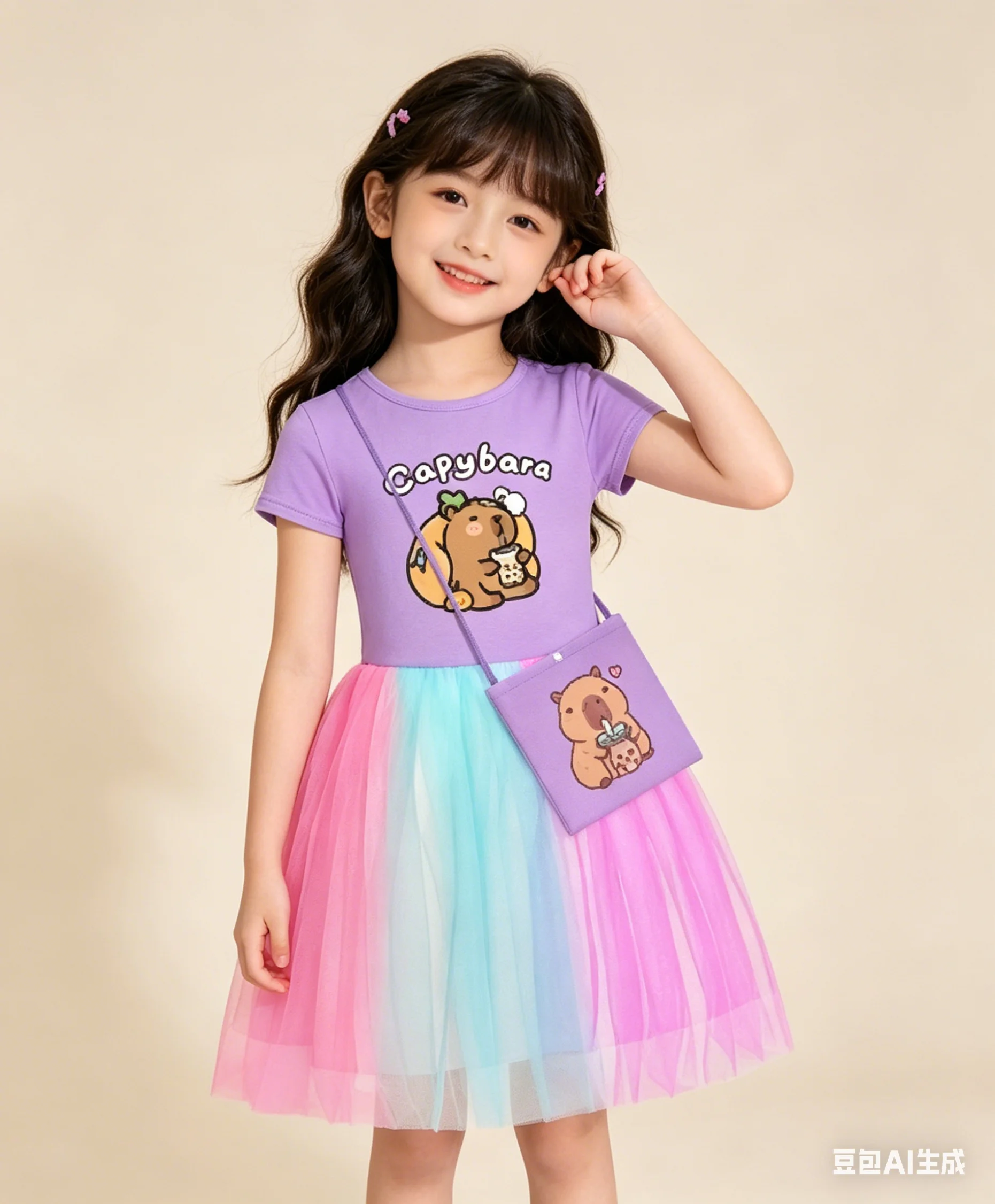 Vestidos De Capibara Dress Kids 2025 Summer Casual Dresses Baby Girls Copybara Menina Children Rainbow Elegant Princess Vestido
Vestidos De Capibara Dress Kids 2025 Summer Casual Dresses Baby Girls Copybara Menina Children Rainbow Elegant Princess Vestido