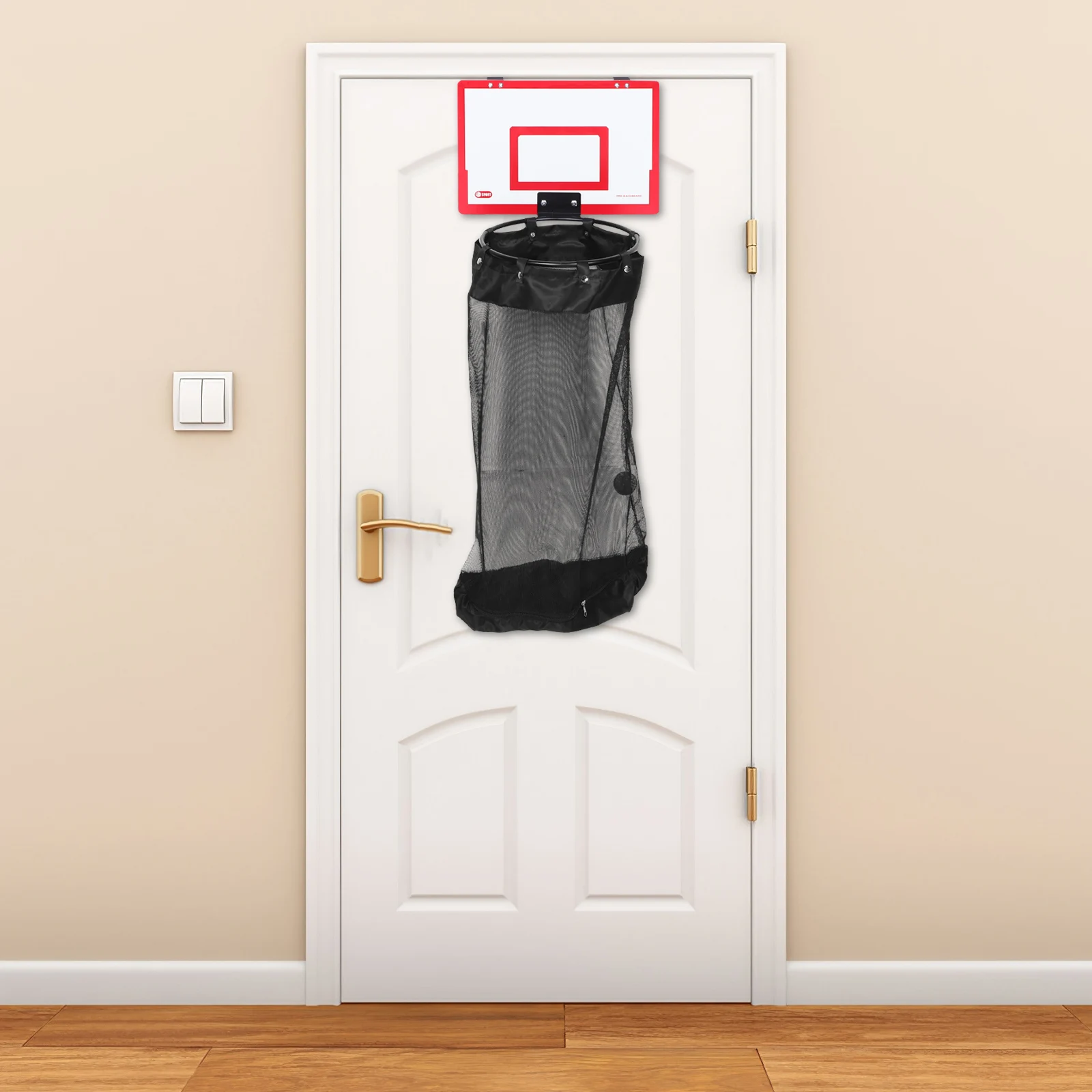 Basketball Laundry Hamper Hanging Mesh Bag Wooden Backboard Over Door Organizer Basketball Laundry Hoop Dirty Clothes Storage
Basketball Laundry Hamper Hanging Mesh Bag Wooden Backboard Over Door Organizer Basketball Laundry Hoop Dirty Clothes Storage
