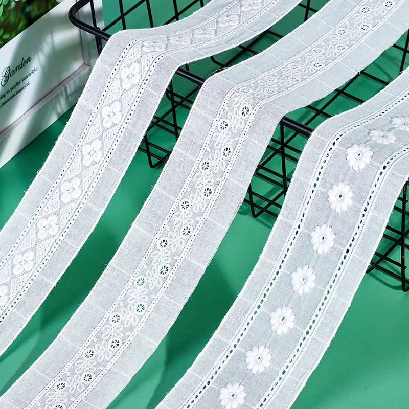 Cotton Embroidery Lace Trim, Patchwork Needlework, Sewing Accessories, Clothes Decoration, Garment Material, 14Yards,5.3cm,696 
Cotton Embroidery Lace Trim, Patchwork Needlework, Sewing Accessories, Clothes Decoration, Garment Material, 14Yards,5.3cm,696