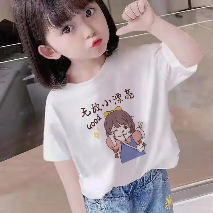 100% cotton girls short sleeve t-shirt clothes foreign gas children's clothing baby leggings children's tops summer wear
100% cotton girls short sleeve t-shirt clothes foreign gas children's clothing baby leggings children's tops summer wear