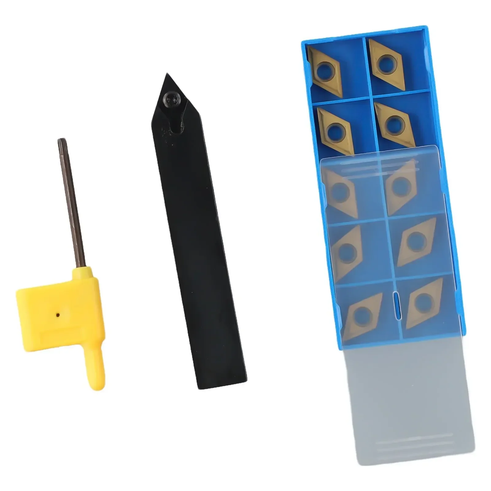 DCMT11T304 Carbide Insert Blade Reliable SDNCN1616H11 Lathe Turning Tool Holder + 10 DCMT11T304 Carbide Inserts
DCMT11T304 Carbide Insert Blade Reliable SDNCN1616H11 Lathe Turning Tool Holder + 10 DCMT11T304 Carbide Inserts