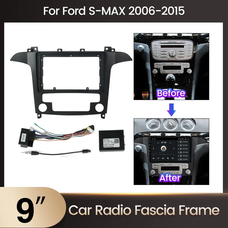 9'' Car Radio Fascia Frame Adapter Canbus Box For Ford S-MAX 2006 2007 2008 2009-2015 Panel Trim Fitting Panel Kit Mounting Dash
9'' Car Radio Fascia Frame Adapter Canbus Box For Ford S-MAX 2006 2007 2008 2009-2015 Panel Trim Fitting Panel Kit Mounting Dash