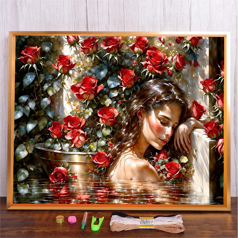 Rose Girl Pattern Counted 11CT Printed Fabric Canvas DIY Hand Cross-stitch Set Embroidery Craft Home Wall Decor Unique Gift
Rose Girl Pattern Counted 11CT Printed Fabric Canvas DIY Hand Cross-stitch Set Embroidery Craft Home Wall Decor Unique Gift