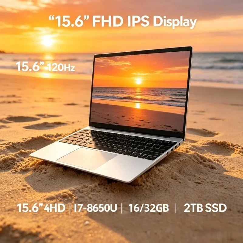 New 15.6-inch 120Hz FHD IPS Notebook, Intel i7-8650U CPU, large 16/32GB RAM, 2TB fast SSD, backlit keys & long-lasting battery
New 15.6-inch 120Hz FHD IPS Notebook, Intel i7-8650U CPU, large 16/32GB RAM, 2TB fast SSD, backlit keys & long-lasting battery