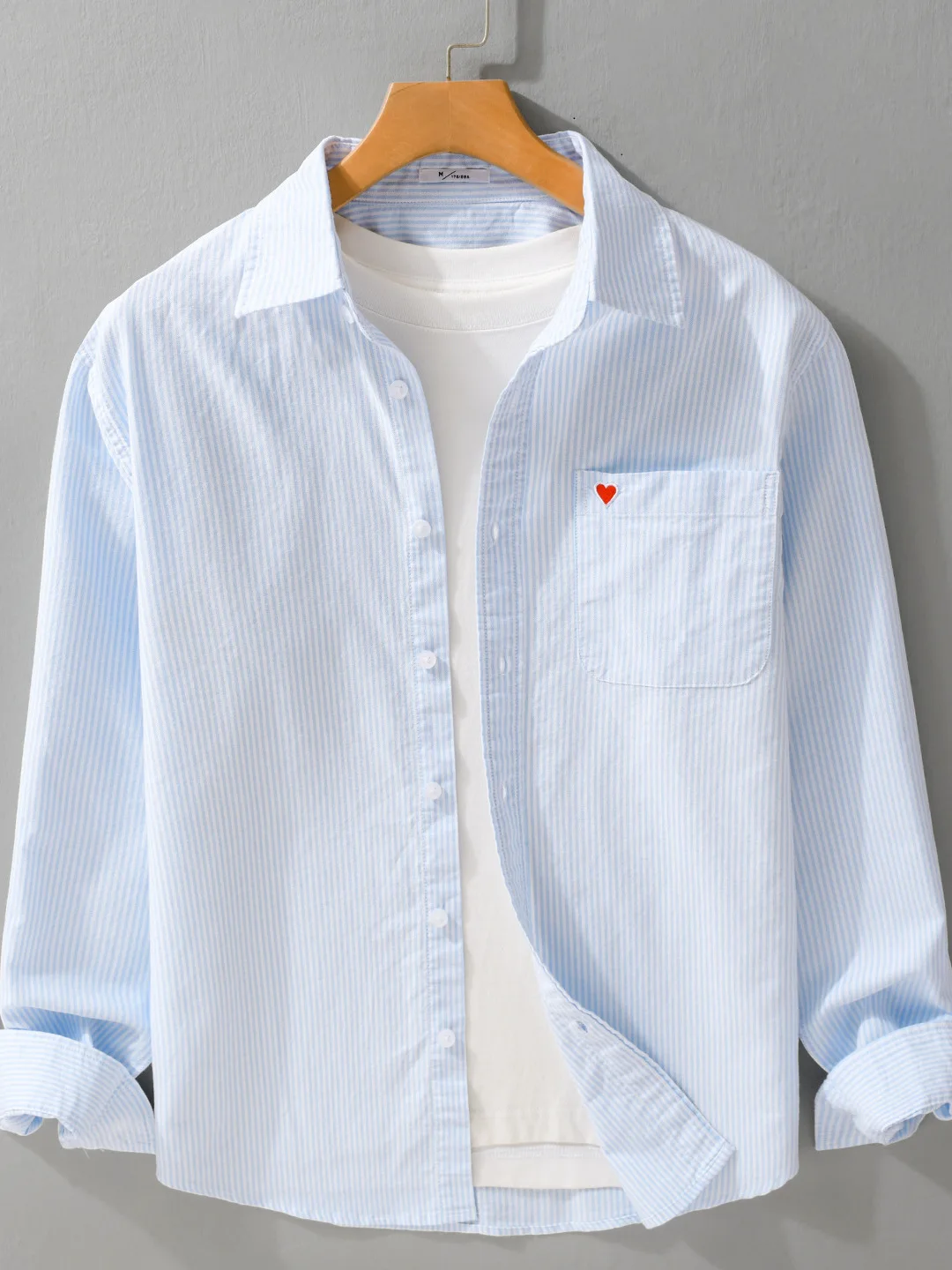 Ox Cloth Long Sve irt Men's Casual Loose Fit Striped Embroidered Cotton irt Spring Autumn Comfortable Button up
Ox Cloth Long Sve irt Men's Casual Loose Fit Striped Embroidered Cotton irt Spring Autumn Comfortable Button up