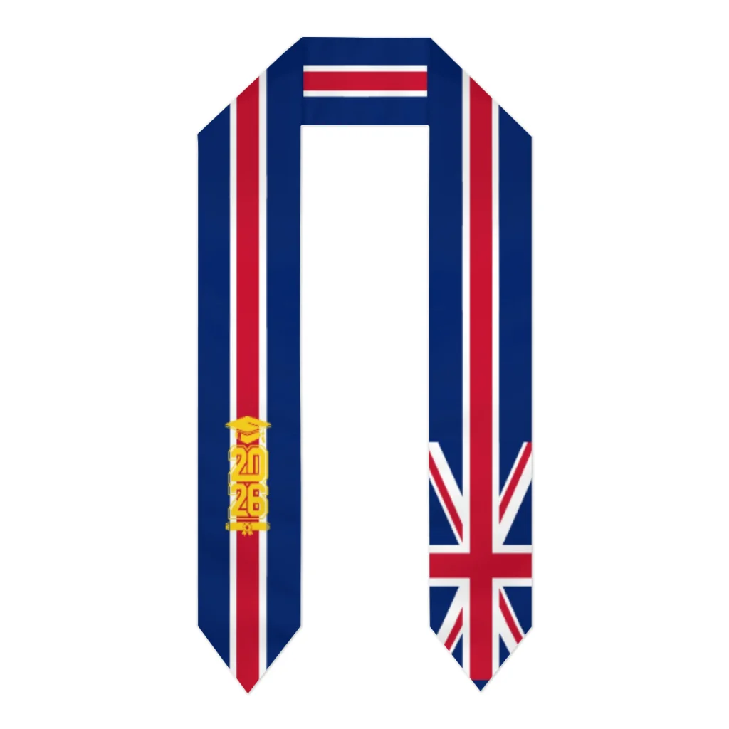Class of 2026 United Kingdom Flag Scarf Graduation Sash Stole International Study Abroad Adult Unisex Party Accessory Top Print
Class of 2026 United Kingdom Flag Scarf Graduation Sash Stole International Study Abroad Adult Unisex Party Accessory Top Print
