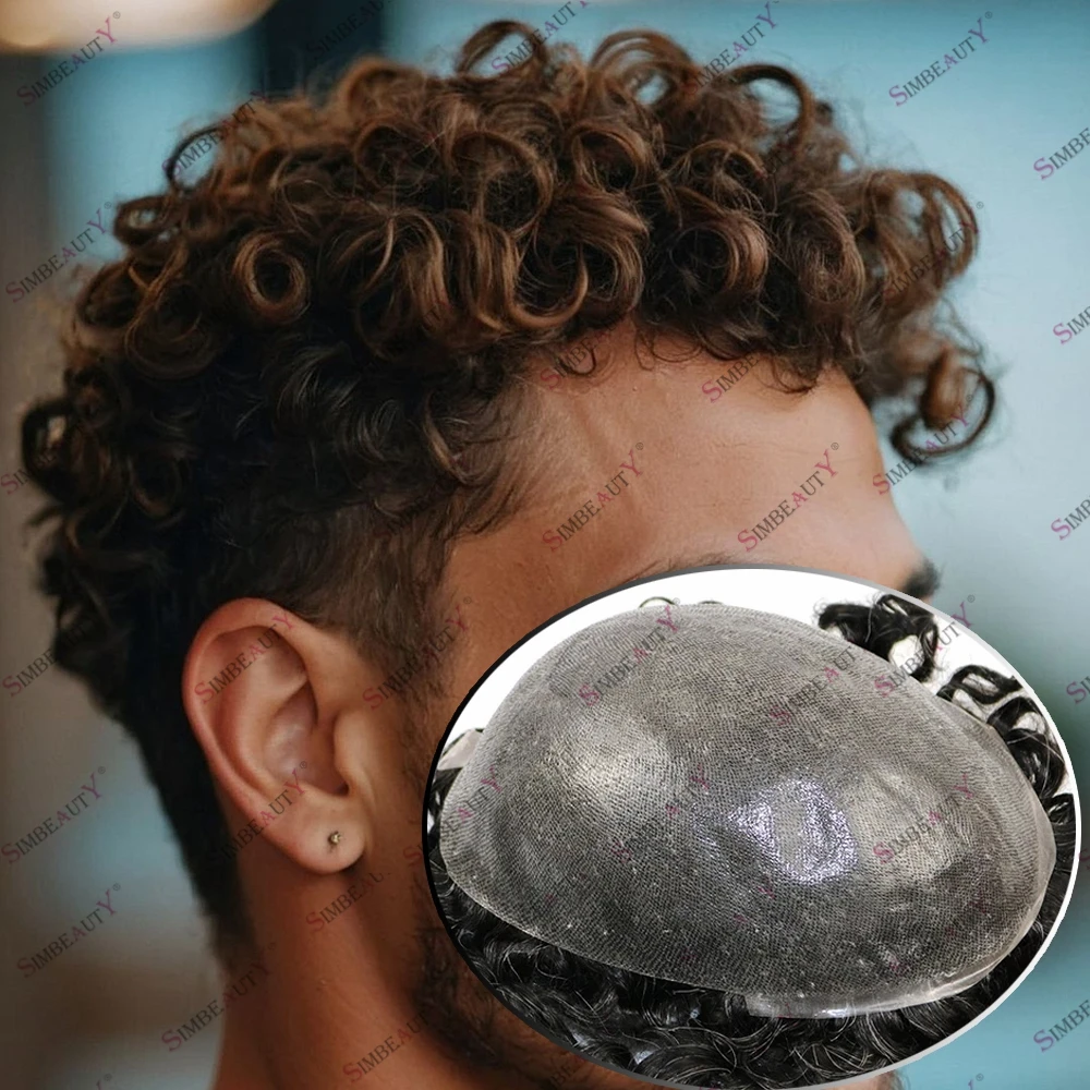 Transparent PU Men's Toupee Undetectable Natural Hairline 18mm Curly Human Hair Capillary Prosthesis 0.06mm Durable Full PU Wig
Transparent PU Men's Toupee Undetectable Natural Hairline 18mm Curly Human Hair Capillary Prosthesis 0.06mm Durable Full PU Wig