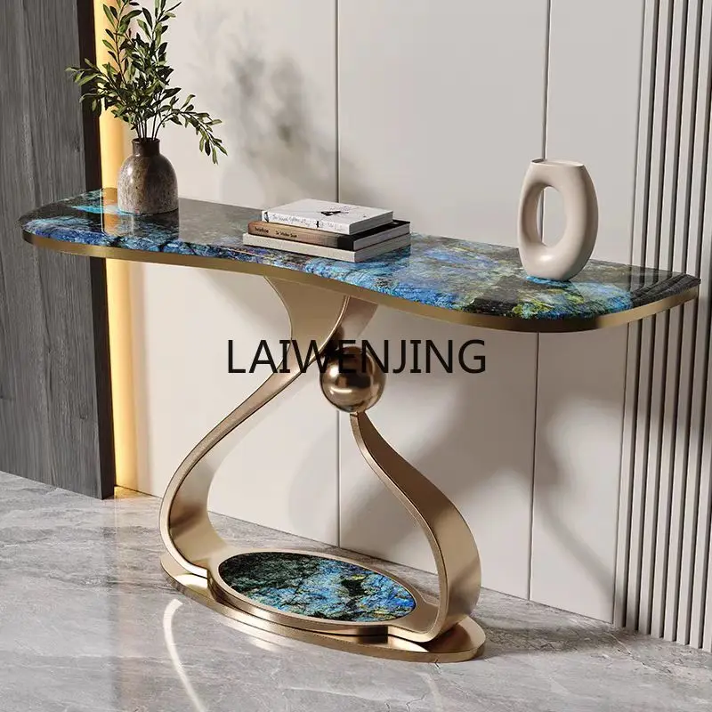 HLZ light luxury stainless steel marble entrance table modern art foyer end view table
HLZ light luxury stainless steel marble entrance table modern art foyer end view table