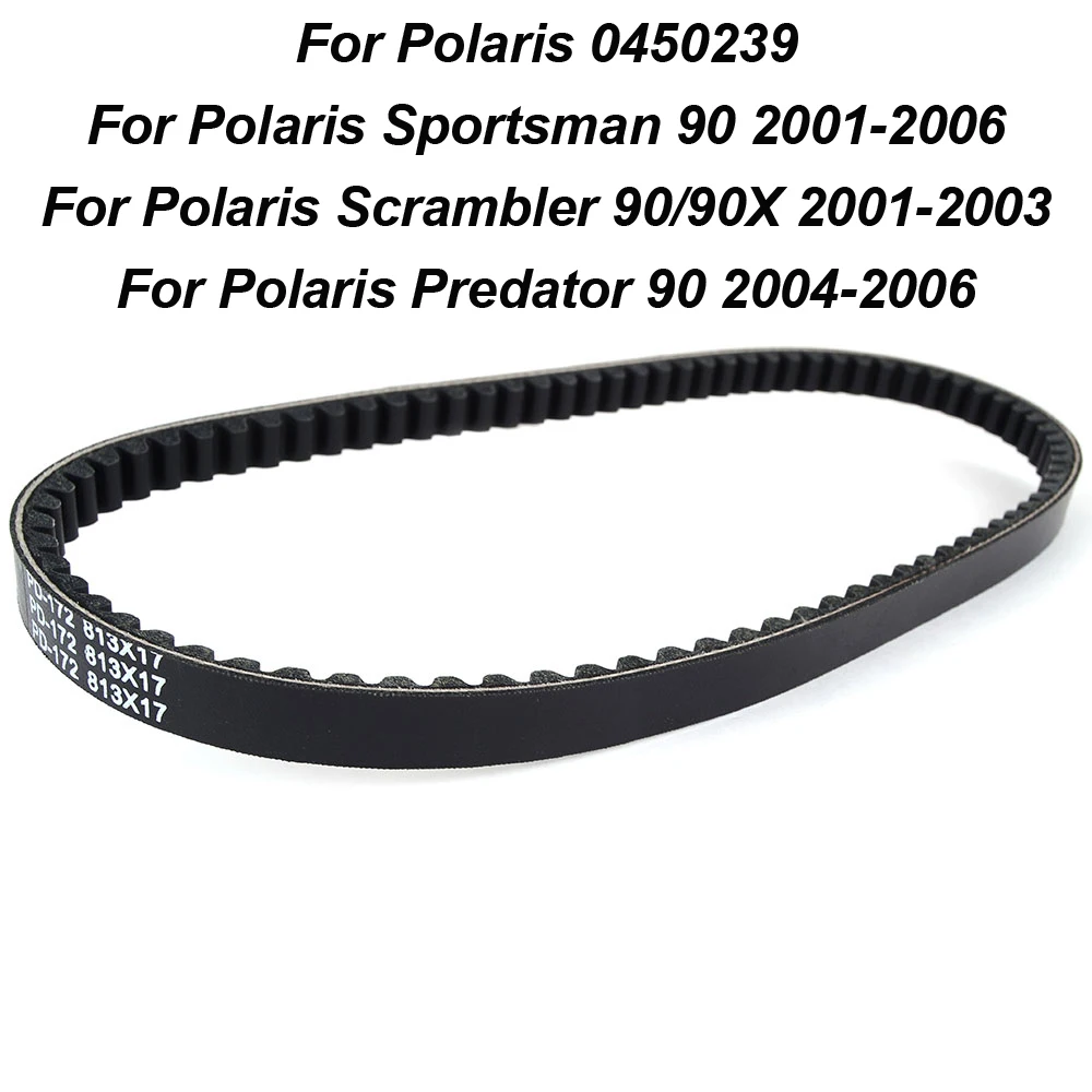 Drive Belt For Polaris Scrambler 90/90X 2001-2003 Sportsman 90 2001-2006 Predator 90 2004-2006 0450239 
Drive Belt For Polaris Scrambler 90/90X 2001-2003 Sportsman 90 2001-2006 Predator 90 2004-2006 0450239
