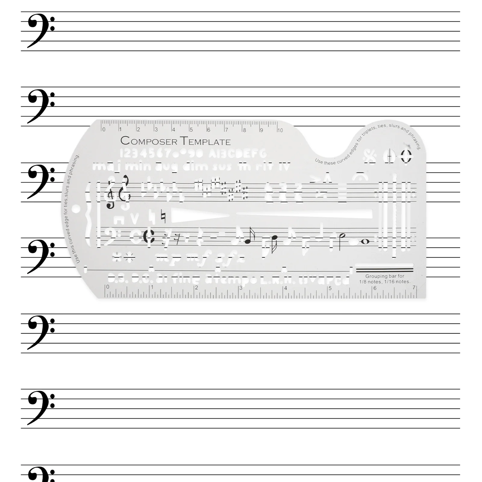 Five-line Drawing Ruler Music Note Sketching Composition Tool Notation Stencil Composing Drafting
Five-line Drawing Ruler Music Note Sketching Composition Tool Notation Stencil Composing Drafting