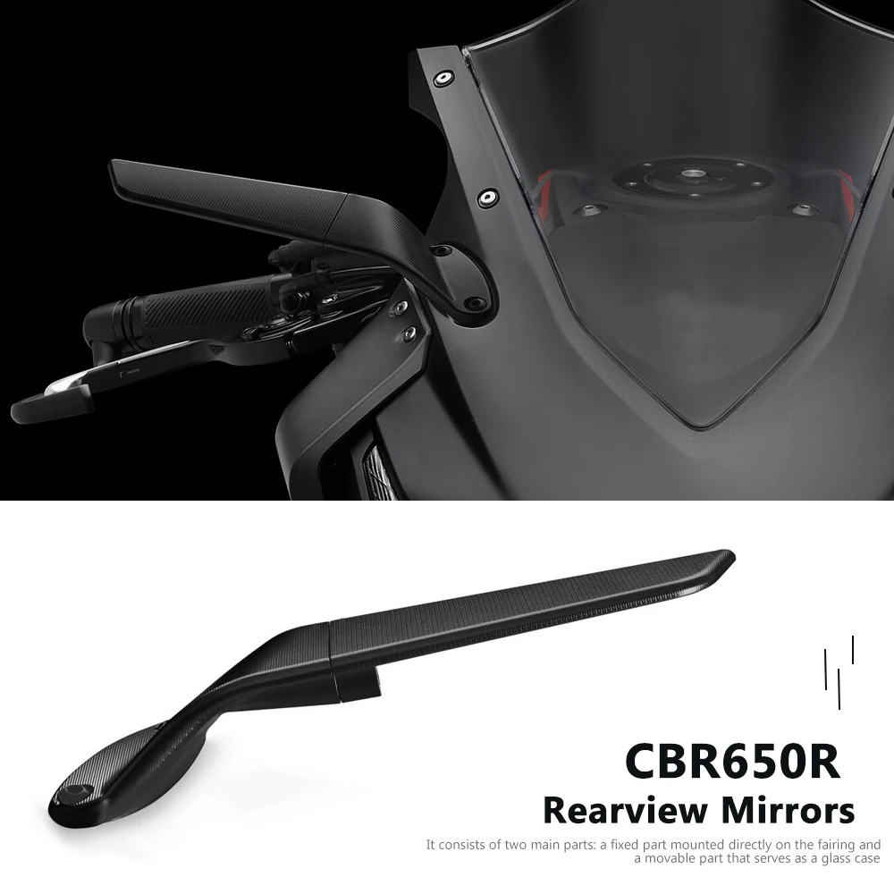 Motorcycle Accessories Side Mirror CBR 650R Stealth Winglets Rearview Mirrors For Honda CBR650R CBR 650 R 2019-2025 2024 2023
Motorcycle Accessories Side Mirror CBR 650R Stealth Winglets Rearview Mirrors For Honda CBR650R CBR 650 R 2019-2025 2024 2023