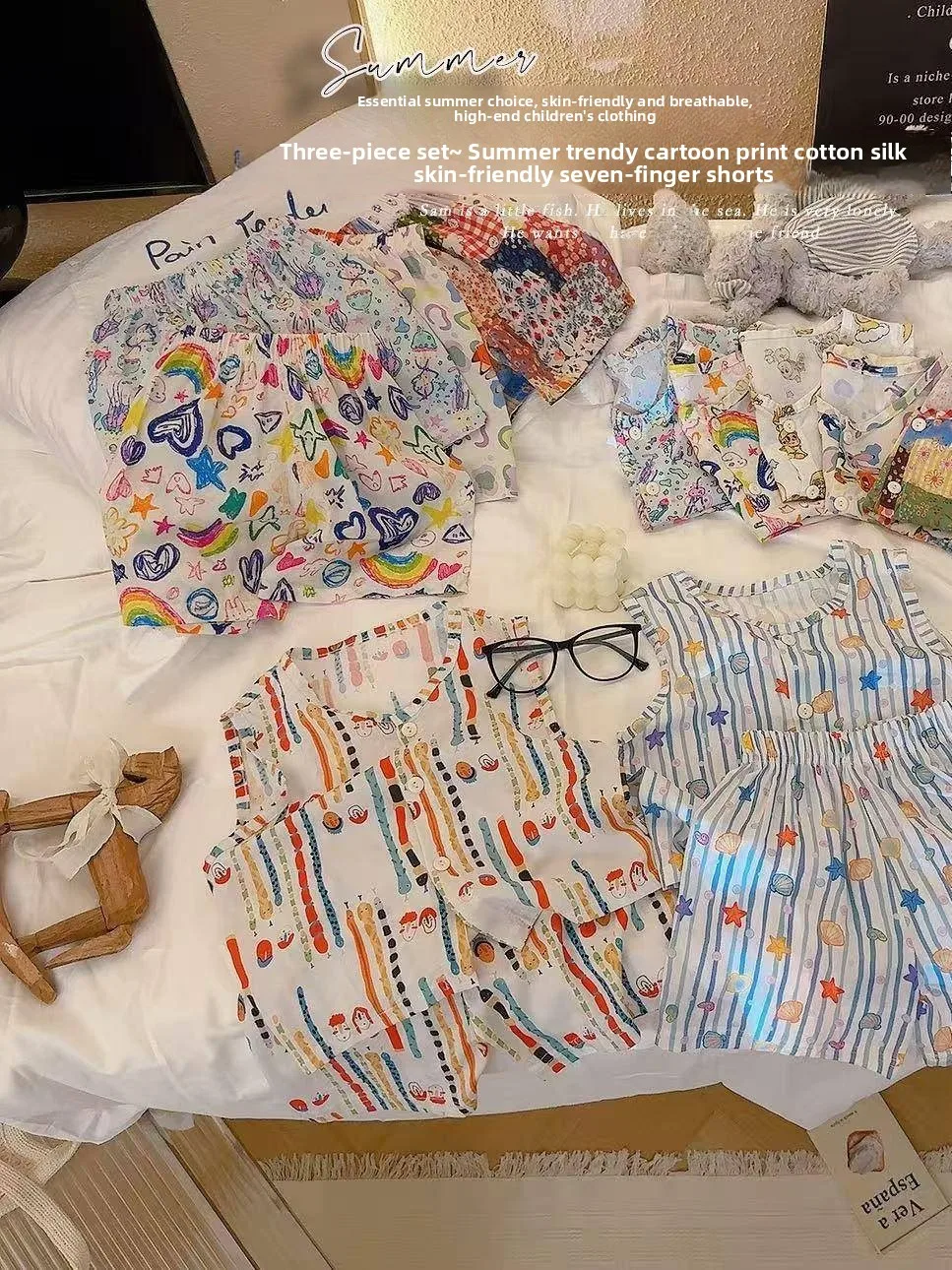 Comfortable Silk Shorts Set Casual Fashionable Two-Piece Suit for Girls Summer 2026 Breathable Cotton Blend Family T-Shirt
Comfortable Silk Shorts Set Casual Fashionable Two-Piece Suit for Girls Summer 2026 Breathable Cotton Blend Family T-Shirt