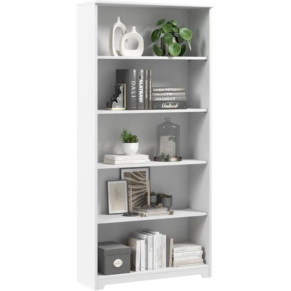 Bush Home Tall 5 Shel Bookcase, Large Open Bookshel, Sturdy Display Cabinet or Living Room or Home Oice, Cabot Collection, White
Bush Home Tall 5 Shel Bookcase, Large Open Bookshel, Sturdy Display Cabinet or Living Room or Home Oice, Cabot Collection, White