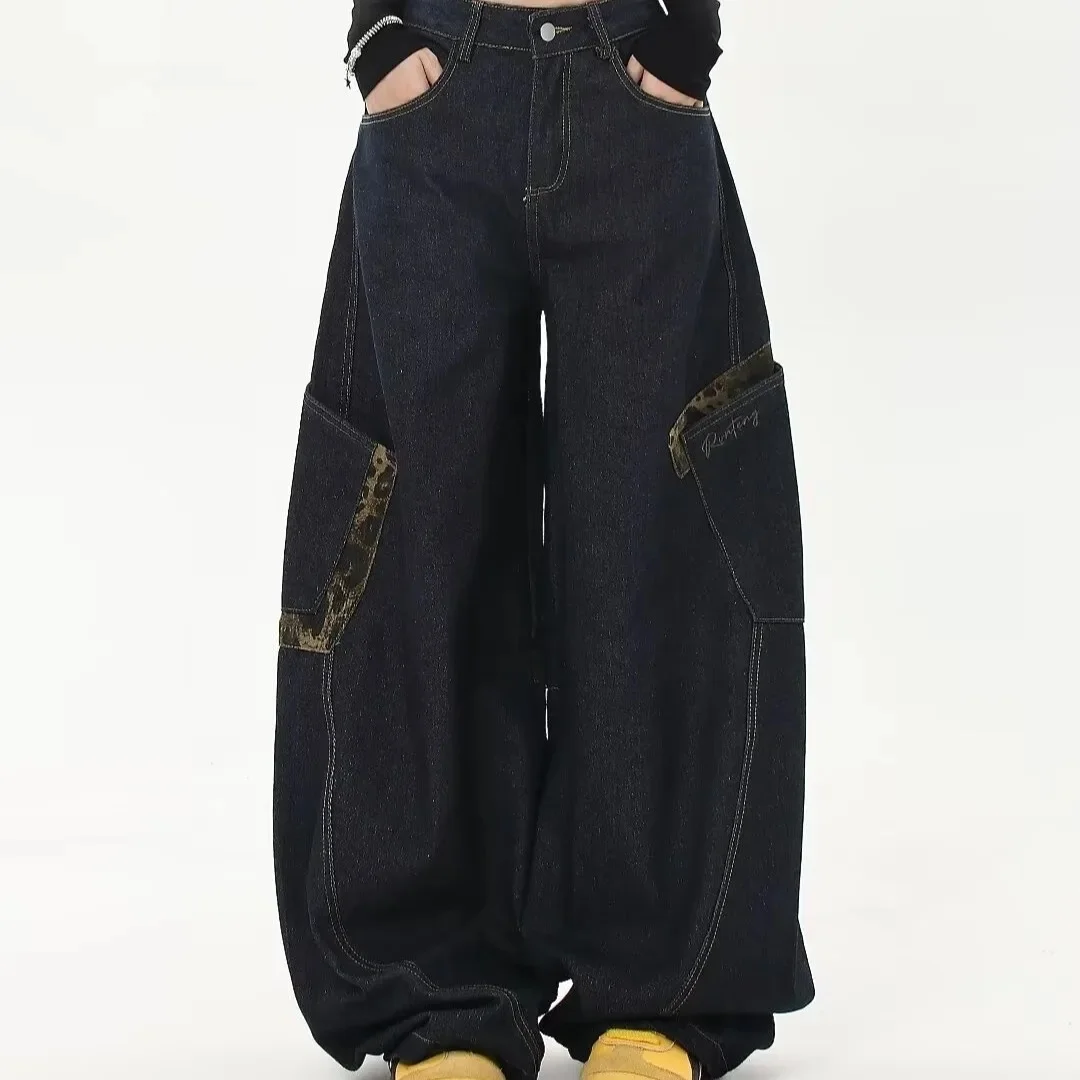 Свободные прямые джинсы American High Street с леопардовым принтом, мужские потертые винтажные джинсы с леопардовым принтом и краем ножа
Свободные прямые джинсы American High Street с леопардовым принтом, мужские потертые винтажные джинсы с леопардовым принтом и краем ножа