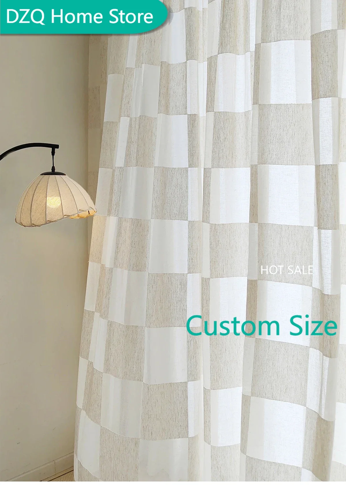 Wabi Sabi Linen Checkered Curtains - Natural Textured Semi-Sheer Window Drape for Living Room Bedroom,Boho Nordic Rustic Decor
Wabi Sabi Linen Checkered Curtains - Natural Textured Semi-Sheer Window Drape for Living Room Bedroom,Boho Nordic Rustic Decor