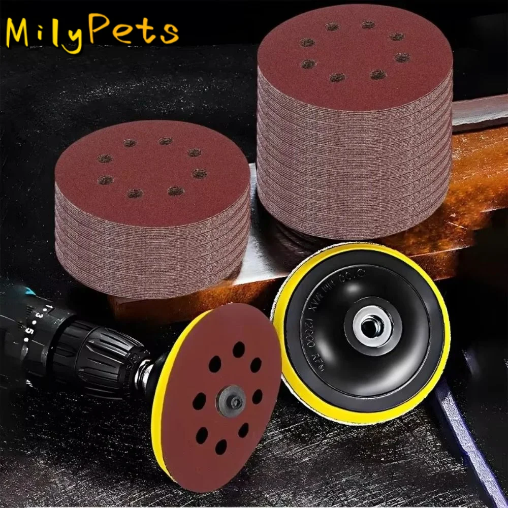 50Pcs Round Sand Paper 5-Inch 40-200 Grit Orbital Sander Pads Polishing Pad 8 Holes Sanding Backing Plate
50Pcs Round Sand Paper 5-Inch 40-200 Grit Orbital Sander Pads Polishing Pad 8 Holes Sanding Backing Plate