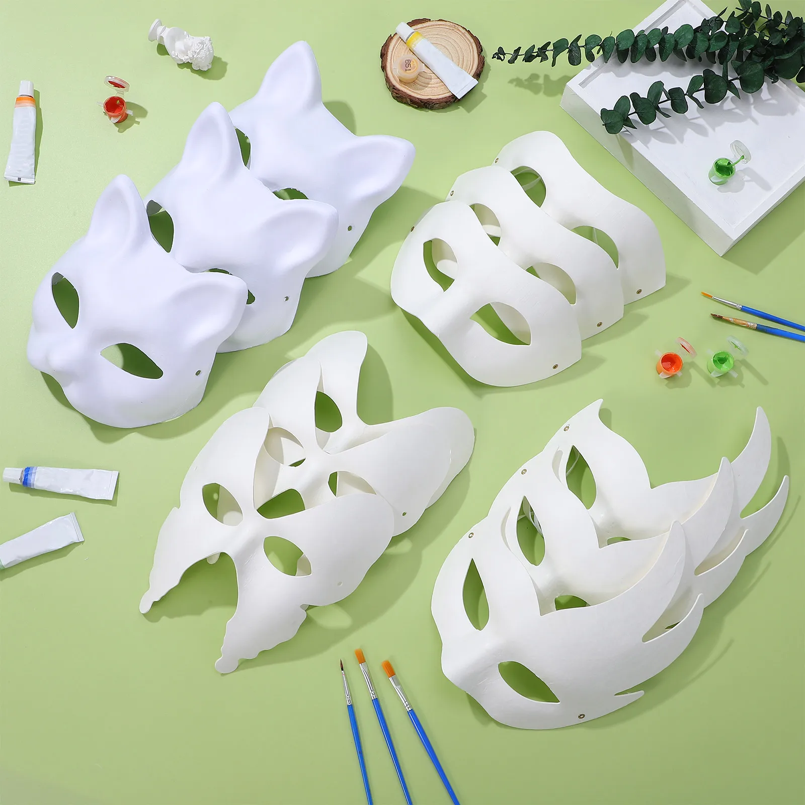 12 pcs Cat Mask Set Paintable White Paper Masks Masquerade Costume Party Blank Masks To Paint Safe Material Lightweight DETAILS
12 pcs Cat Mask Set Paintable White Paper Masks Masquerade Costume Party Blank Masks To Paint Safe Material Lightweight DETAILS