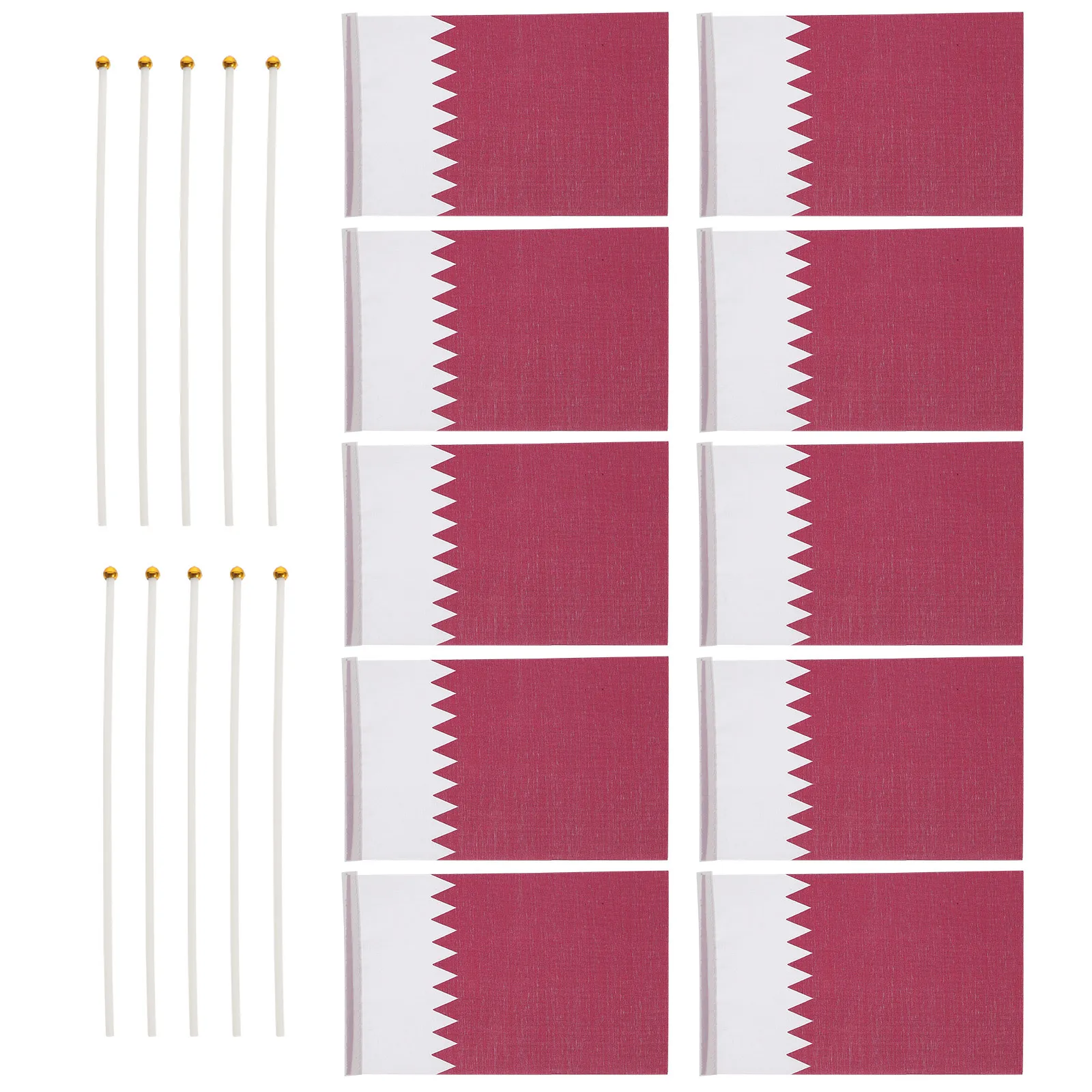 20Pcs Hand Flags Strong Wear Tear Resistance Qatar National Flags Portable Reusable for Parades Events Qatar 32 Flag
20Pcs Hand Flags Strong Wear Tear Resistance Qatar National Flags Portable Reusable for Parades Events Qatar 32 Flag