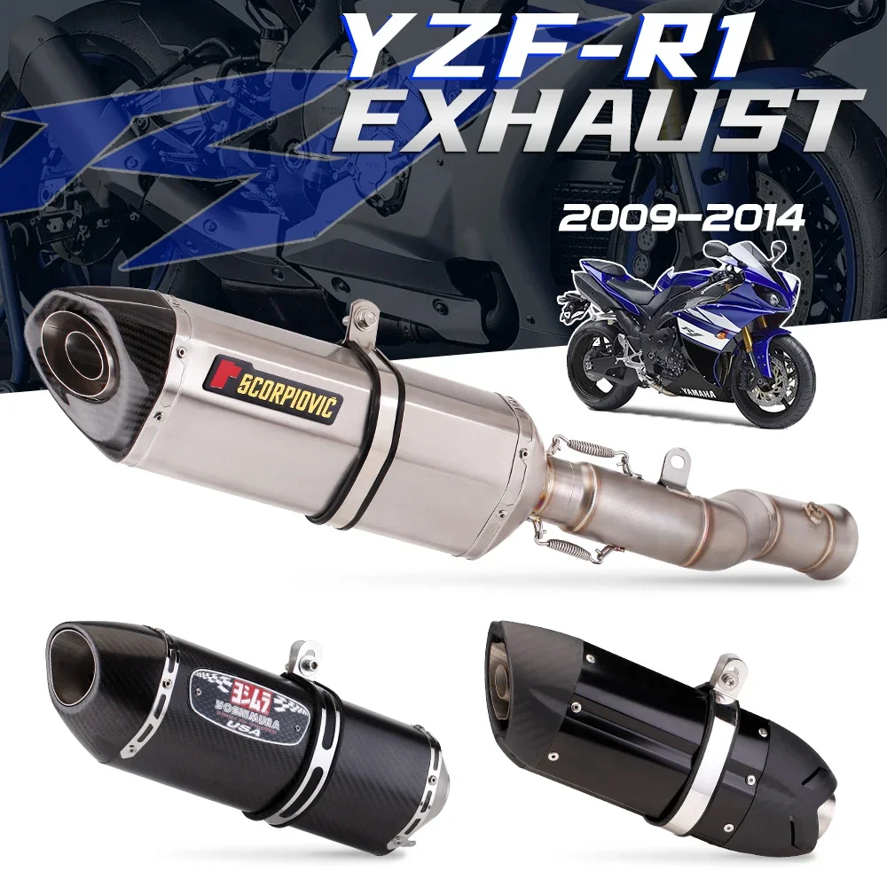 Exhaust Slip on For Yamaha YZF-R1 r1 2009 2010 2011-2014 Modified Middle Link Pipe fits 51mm Exhaust Pipe
Exhaust Slip on For Yamaha YZF-R1 r1 2009 2010 2011-2014 Modified Middle Link Pipe fits 51mm Exhaust Pipe