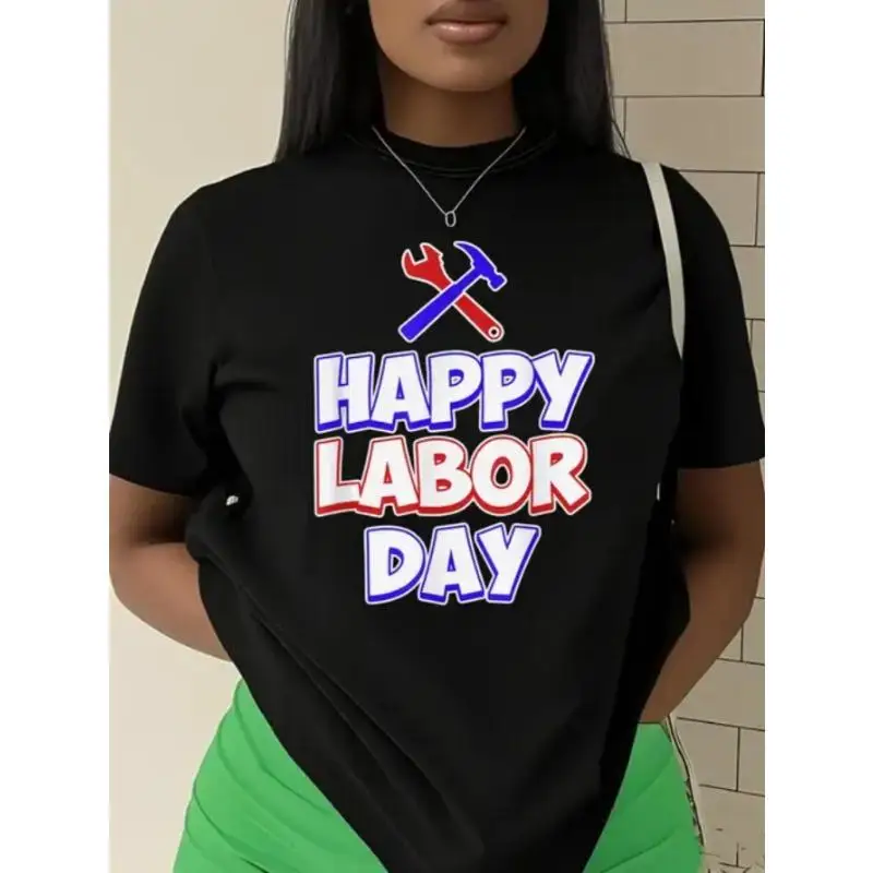 Women Happy Labor Day T-Shirt Patriotic Graphic Tee Worker Appreciation Tool Hammer Wrench American Holiday Gift Top
Women Happy Labor Day T-Shirt Patriotic Graphic Tee Worker Appreciation Tool Hammer Wrench American Holiday Gift Top