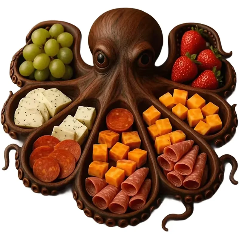 Octopus Charcuterie Platter Creative Wooden Octopus Modeling Fruit Snack Tray Table Decoration Ornaments Home Decor
Octopus Charcuterie Platter Creative Wooden Octopus Modeling Fruit Snack Tray Table Decoration Ornaments Home Decor