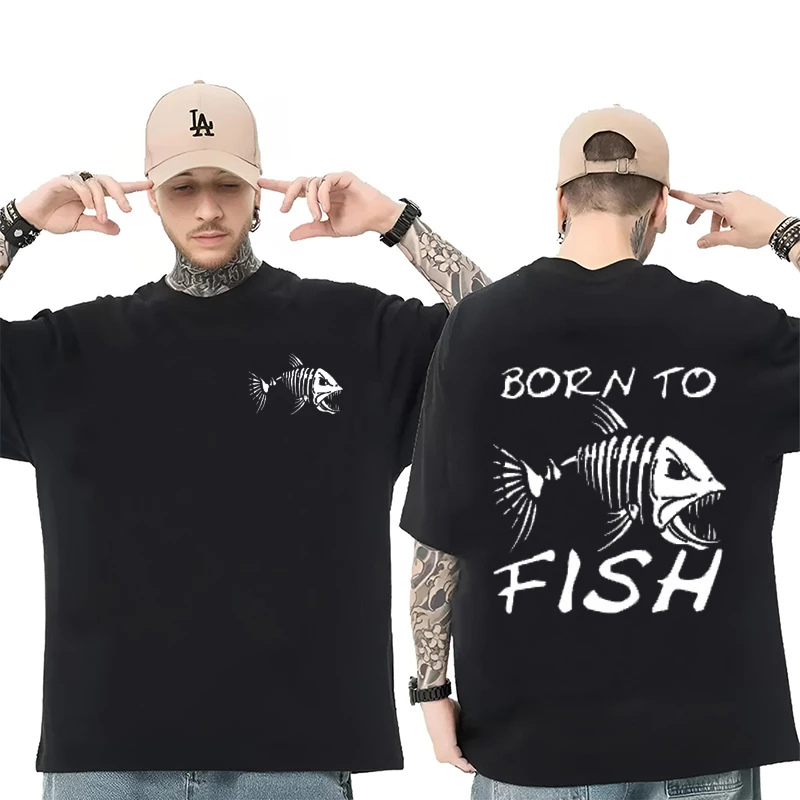 Born for Fish Funny Fashion Fisherman T-Shirt Fishing Lover Short Sleeve T-Shirts Summer Casual Street Men's Women's T-Shirt
Born for Fish Funny Fashion Fisherman T-Shirt Fishing Lover Short Sleeve T-Shirts Summer Casual Street Men's Women's T-Shirt