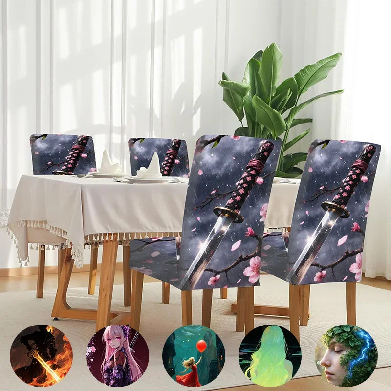 Elastic Dining Chair Cover Sakura Samurai Knife Exquisite Art Printed Pattern Removable, Washable, Home Dining Chair Cover
Elastic Dining Chair Cover Sakura Samurai Knife Exquisite Art Printed Pattern Removable, Washable, Home Dining Chair Cover