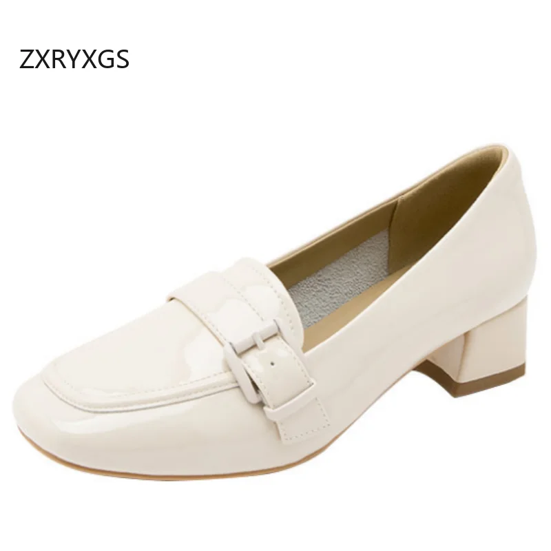 ZXRYXGS 2025 New Fashion Square Toe Sheepskin Real Leather Shoes Ladies' Wedding Banquet Shoes Elegant Comfort Thick Mid Heels
ZXRYXGS 2025 New Fashion Square Toe Sheepskin Real Leather Shoes Ladies' Wedding Banquet Shoes Elegant Comfort Thick Mid Heels