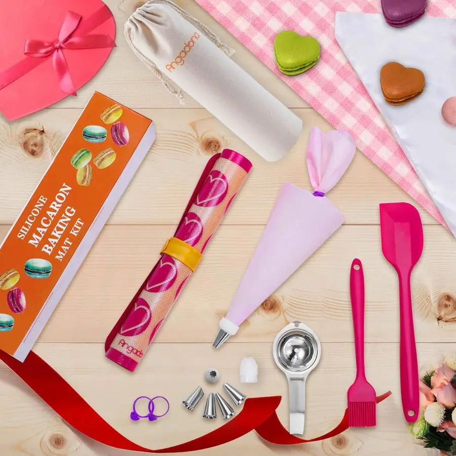 Набор для выпечки макарон 30 в 1: силиконовый коврик для макарон в форме сердца, 2 силиконовых коврика для макарон (половина листа), 1 отделитель для яиц, 1 кисточка для выпечки, 1...
Набор для выпечки макарон 30 в 1: силиконовый коврик для макарон в форме сердца, 2 силиконовых коврика для макарон (половина листа), 1 отделитель для яиц, 1 кисточка для выпечки, 1...