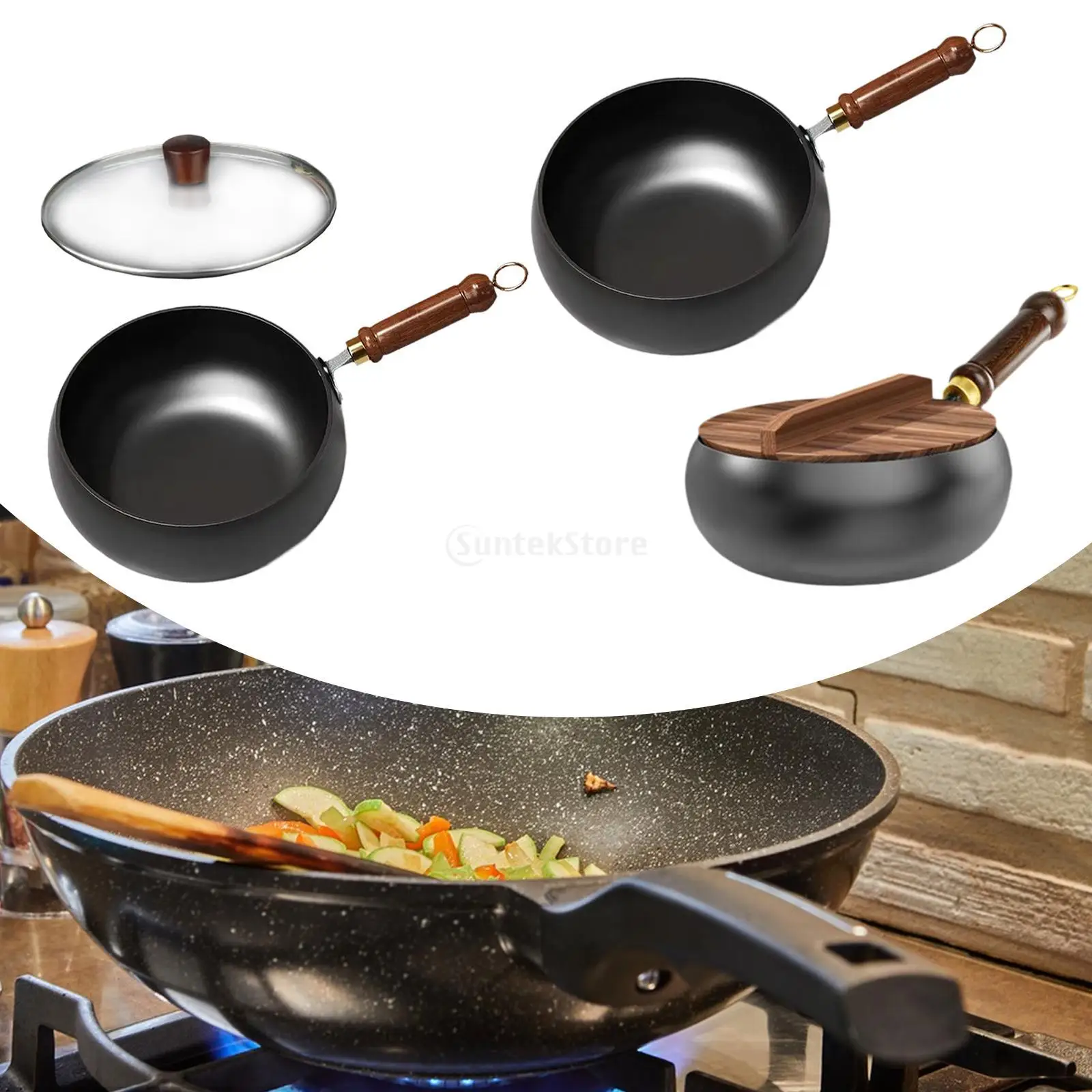 Nonstick Wok No Coating Gas Boiling Stir Fry Pan for Restaurant Camping Home Frying Pan Iron Wok with Wood Handle
Nonstick Wok No Coating Gas Boiling Stir Fry Pan for Restaurant Camping Home Frying Pan Iron Wok with Wood Handle