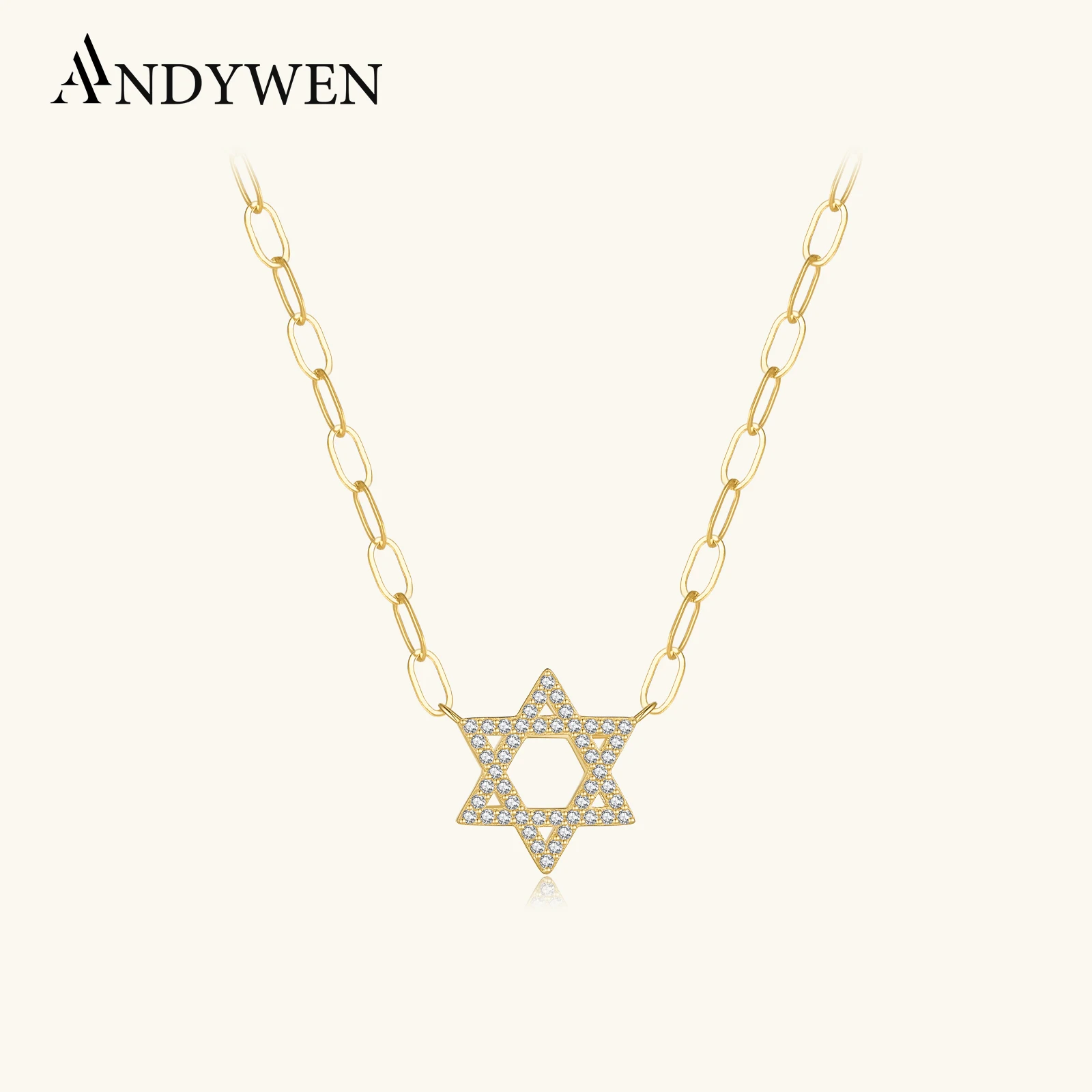 ANDYWEN Women 925 Sterling Silver Star Of David CZ Pave Pendant Necklace with Horoscope Long Chain 2025 Luxury Wedding Jewelry
ANDYWEN Women 925 Sterling Silver Star Of David CZ Pave Pendant Necklace with Horoscope Long Chain 2025 Luxury Wedding Jewelry