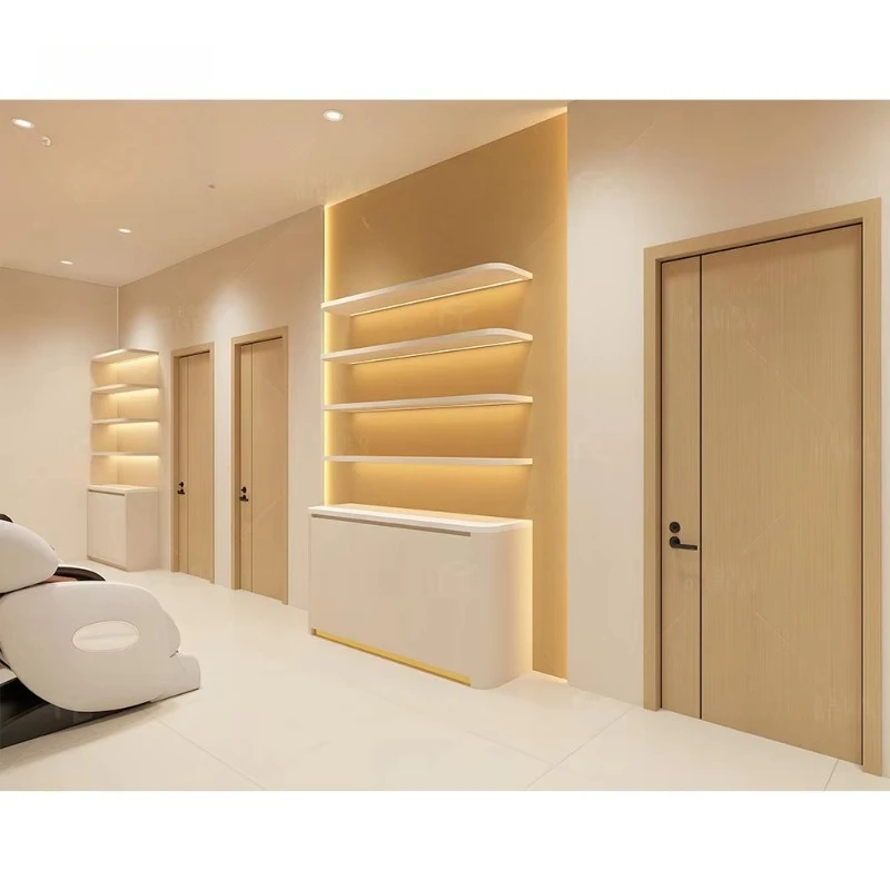 Modern Store Display Fixtures Decorative Display Stations Cosmetics Salon Functional Furniture Display Solutions