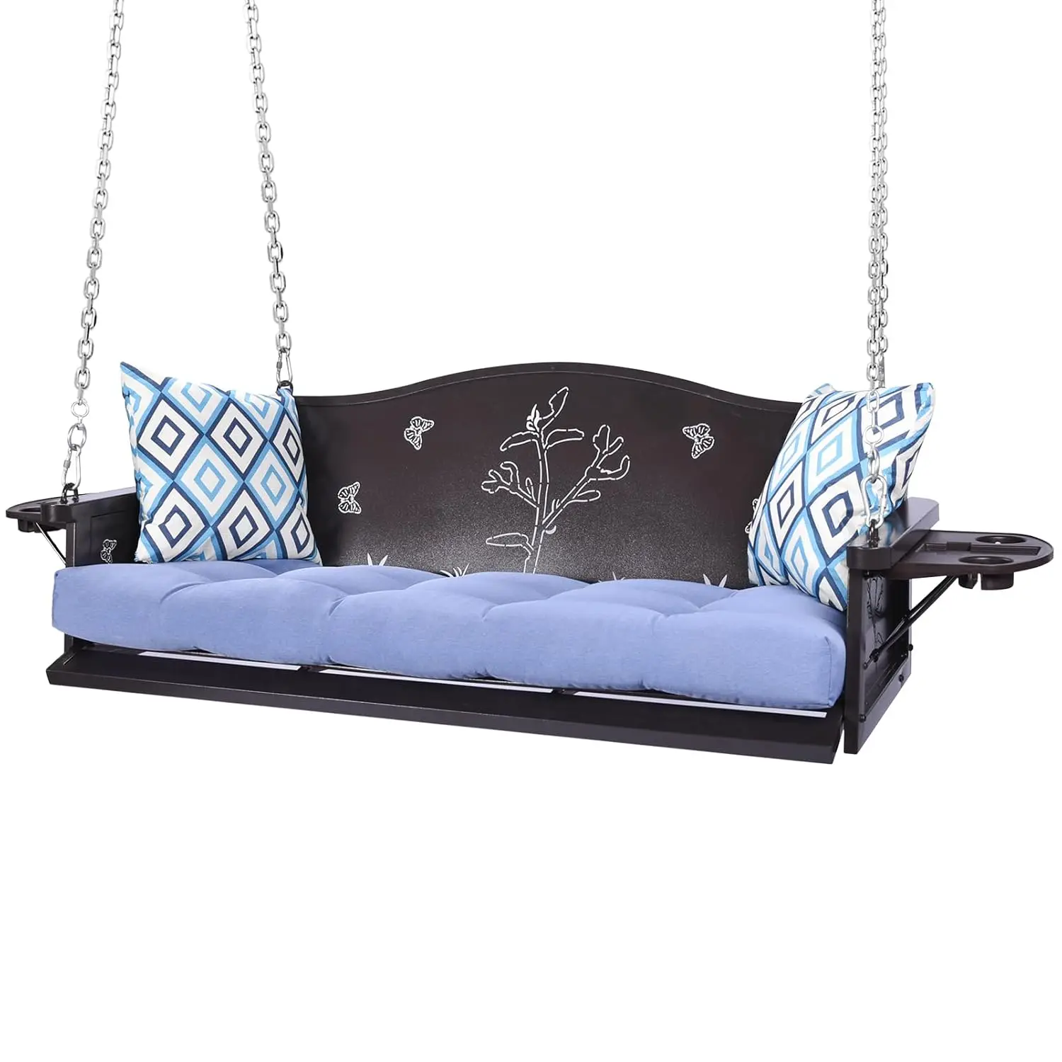 Трехместные металлические садовые качели для веранды, выдерживающие нагрузку до 408 кг, с улучшенным поддоном и подушками, с антикоррозийным покрытием, на заказ
Трехместные металлические садовые качели для веранды, выдерживающие нагрузку до 408 кг, с улучшенным поддоном и подушками, с антикоррозийным покрытием, на заказ